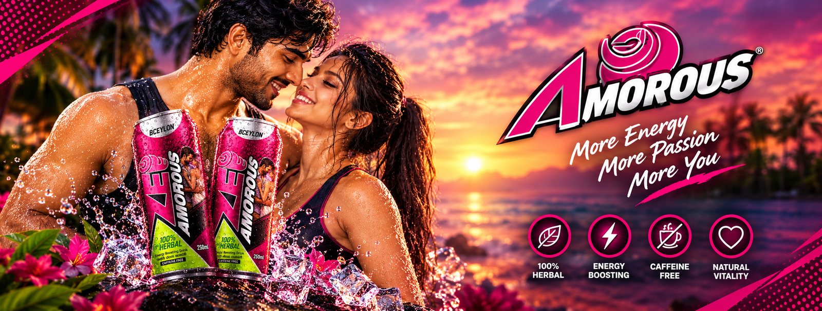 ZEE Amorous: More energy, more passion, more you. 100% herbal, energy boosting, caffeine free, natural vitality.